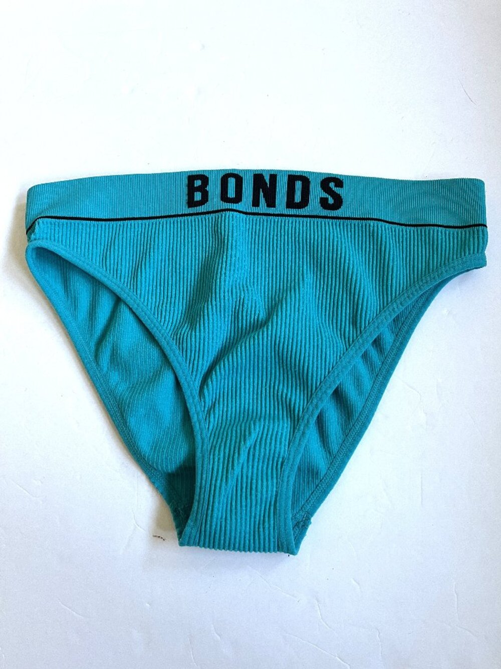 Women's Bonds Originals Retro Rib Blue Hi Bikini Briefs Size M New